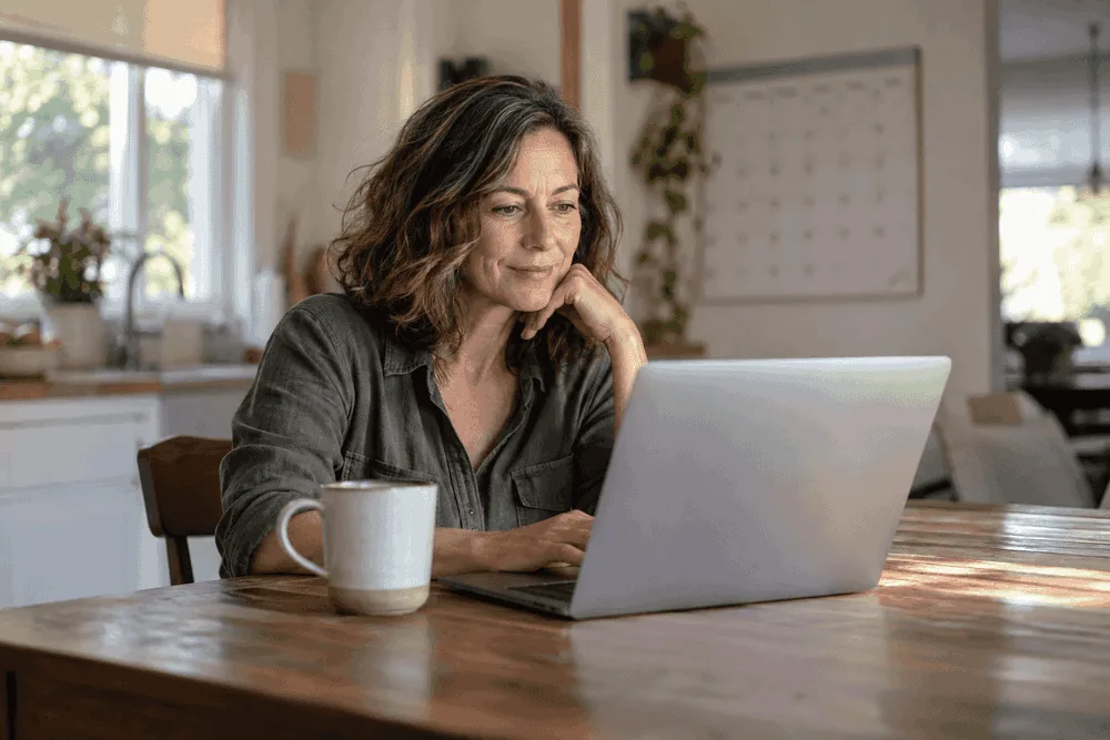 Business owner renewing an Alabama business privilege license online.
