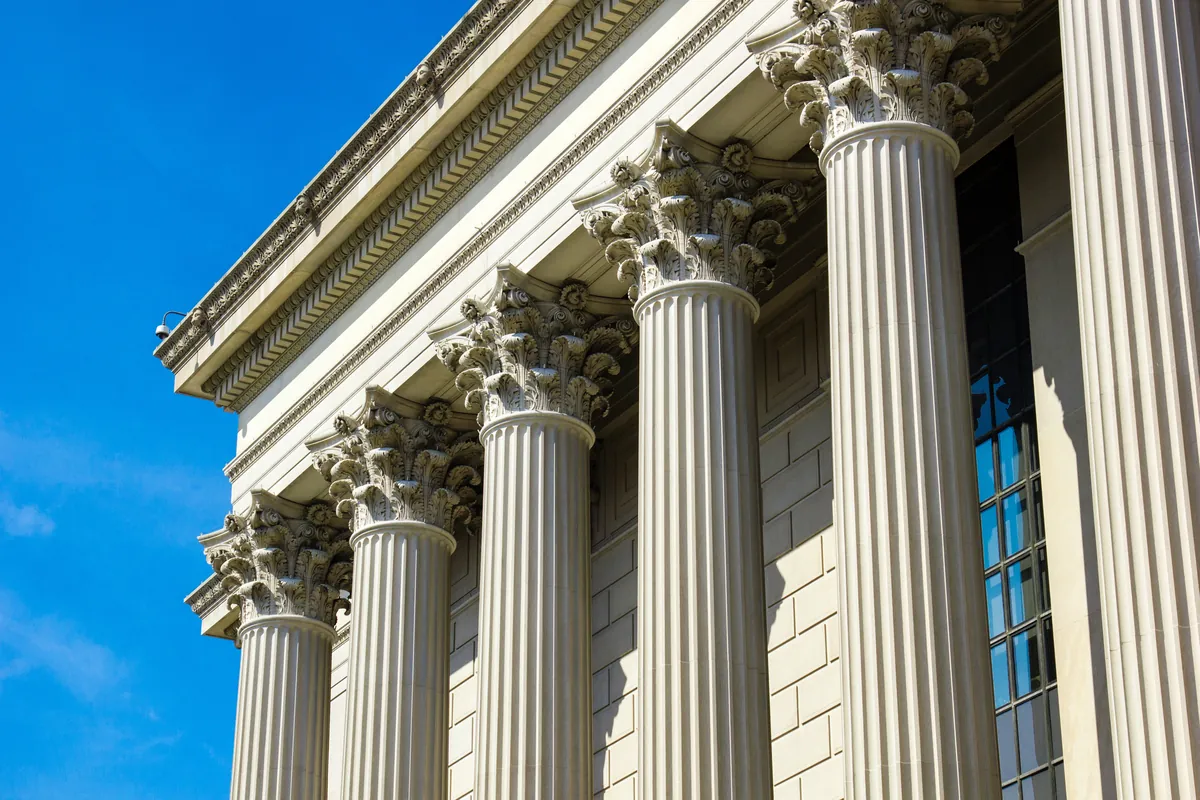 Federal government building columns